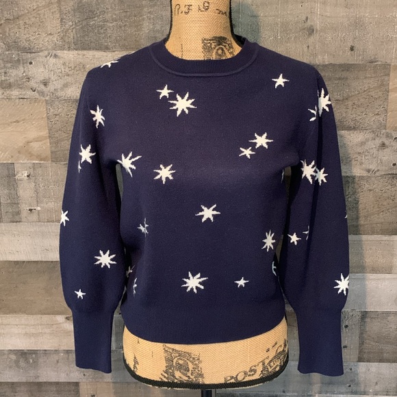 Free Assembly Navy Blue Star Sweater - Picture 6 of 16